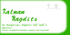 kalman magdits business card